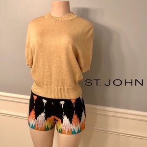 ST. JOHN Shimmer Gold Blouse